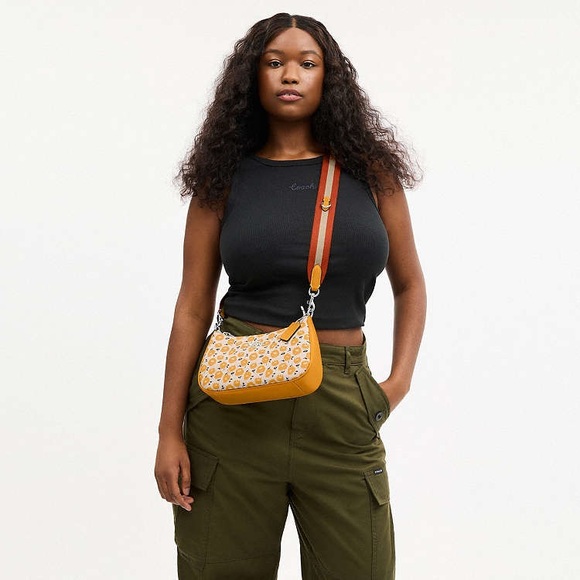 Coach Teri Shoulder Bag With Floral Print - Picture 12 of 16